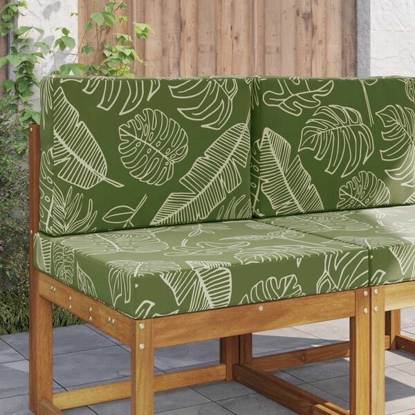 vidaXL Poduszka do sofy na zewnątrz 2 pcs Wz&oacute;r liścia Poliester