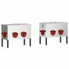 vidaXL Karmnik dla kur 2 pcs Srebrny 41,5 x 20,5 x 33 cm