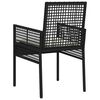 vidaXL Krzesło Ogrodowe 2 pcs Czarny 55 x 53 x 85 cm polirattan
