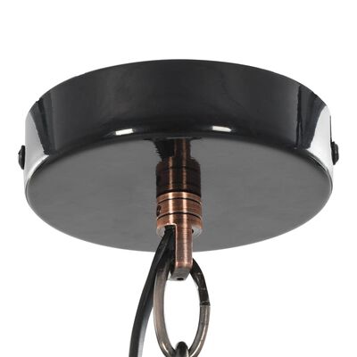vidaXL Lampy sufitowe, 2 szt., czarne, okrągłe, E27