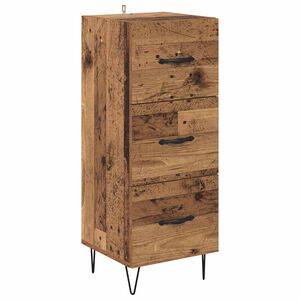 vidaXL Bufet Stare drewno 34 x 34,5 x 90 cm Drewno inżynieryjne