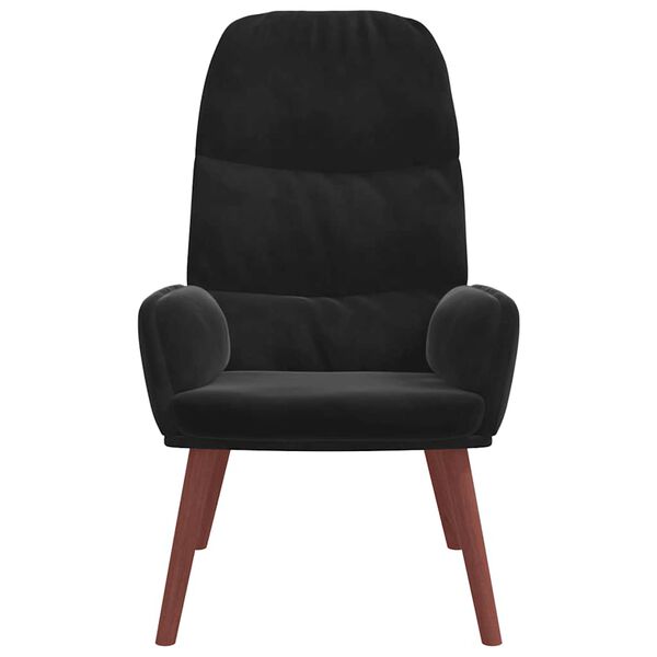 vidaXL Fotel, czarny, obity aksamitem