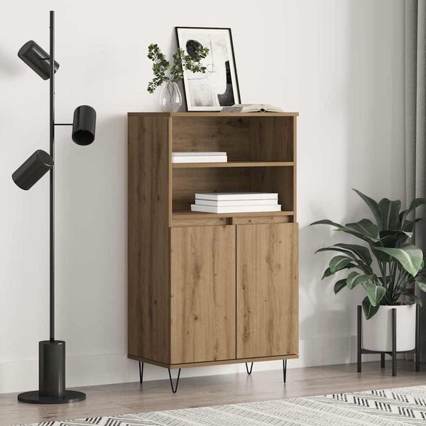 vidaXL Highboard Brązowy 60 x 36 x 110 cm Materiał drewnopochodny