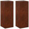 vidaXL Stojak na rośliny 2 pcs Rdzawy 30 x 30 x 80 cm Stal kortenowska