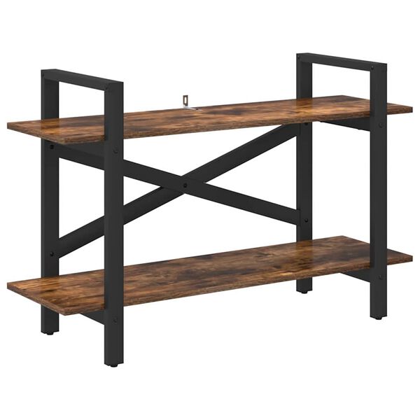 vidaXL P&oacute;łka na książki Dąb wędzony 100 x 33,5 x 64 cm