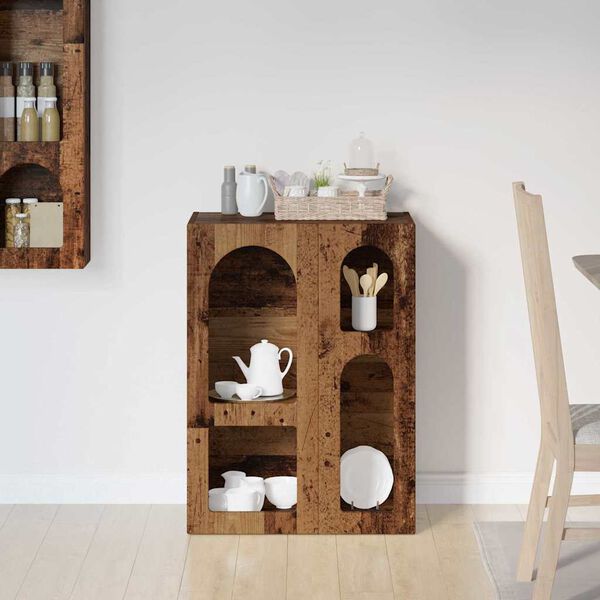 vidaXL Bufet Stare drewno 59 x 35 x 80.5 cm Materiał drewnopochodny