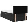 vidaXL Ł&oacute;żko z miejscem do przechowywania Czarny 90 x 200 cm Aksamit
