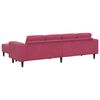 vidaXL Sofa do salonu 3 pcs Czerwone wino