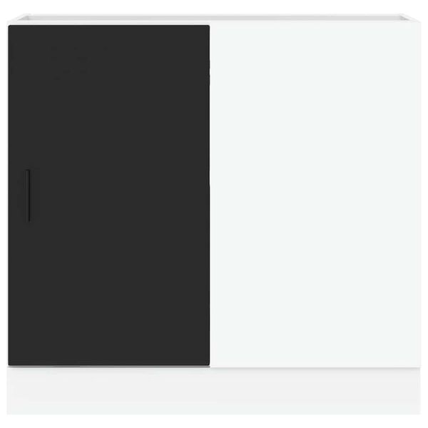 vidaXL Szafka dolna pod zlew "Lyon" czarny drewno klejone