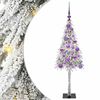 vidaXL Choinka z 150 diodami LED z podstawą Biały 120 cm PE i stal