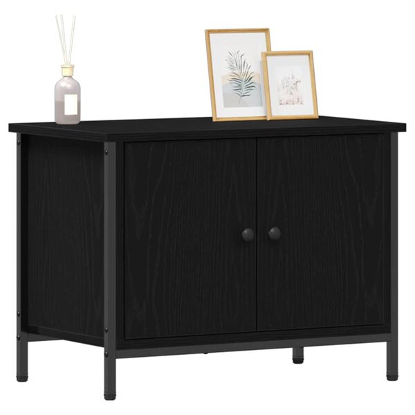 vidaXL Szafka pod telewizor Czarny Dąb 60 x 35 x 45 cm