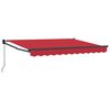 vidaXL Markiza wysuwana czerwony 3,5 x 2 m 100% Poliester i Aluminium