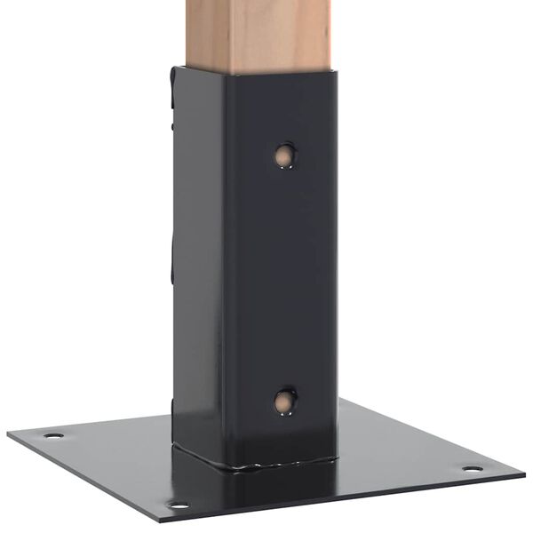 vidaXL Podstawy słupk&oacute;w kwadratowe 4 szt. Stal malowana proszkowo