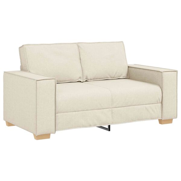 vidaXL Sofa 2 pcs Beżowy 220 x 80 x 84 cm Tkanina lniana