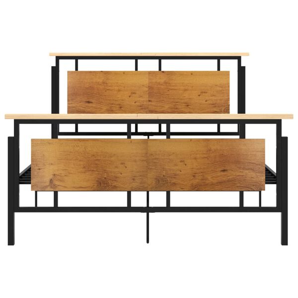 vidaXL Rama ł&oacute;żka, metalowa, 140 x 200 cm