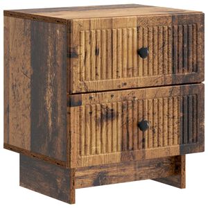 vidaXL Szafka Nocna z szufladą Stare drewno 43 x 34,5 x 47,5 cm