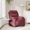 vidaXL Elektryczny fotel rozkładany, winna czerwień, obity tkaniną