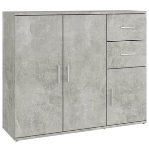 vidaXL Szafka, szarość betonu, 91x29,5x75 cm, materiał drewnopochodny