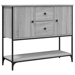 vidaXL Komoda, szary dąb sonoma, 100x36x85 cm, materiał drewnopochodny