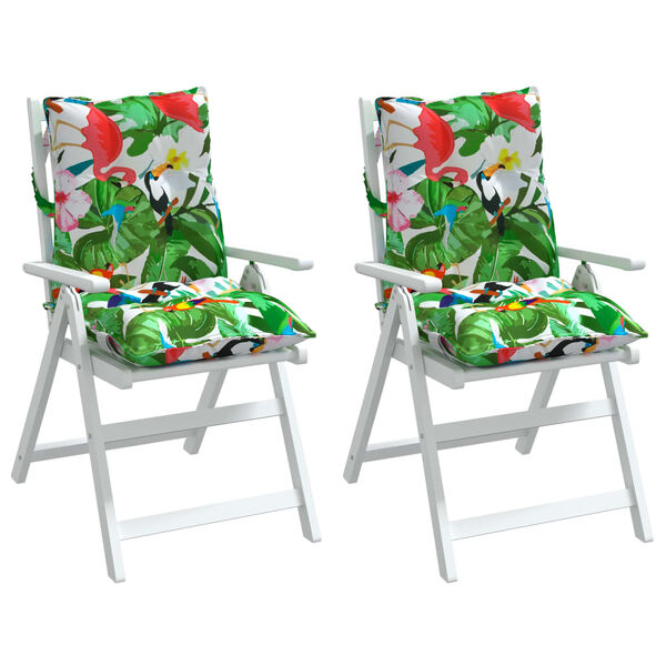 vidaXL Poduszki na krzesła z niskim oparciem, 2 szt., wielokolorowe