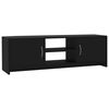 vidaXL Szafka pod TV, czarna, 120x30x37,5 cm, materiał drewnopochodny