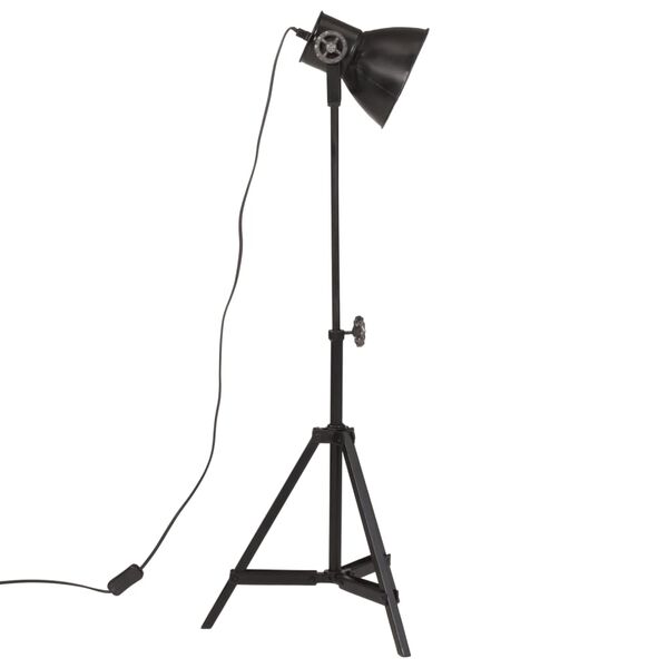 vidaXL Lampa stołowa, 25 W, czarna, 35x35x65/95 cm, E27