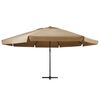 vidaXL Parasol ogrodowy na aluminiowym słupku, 600 cm, taupe