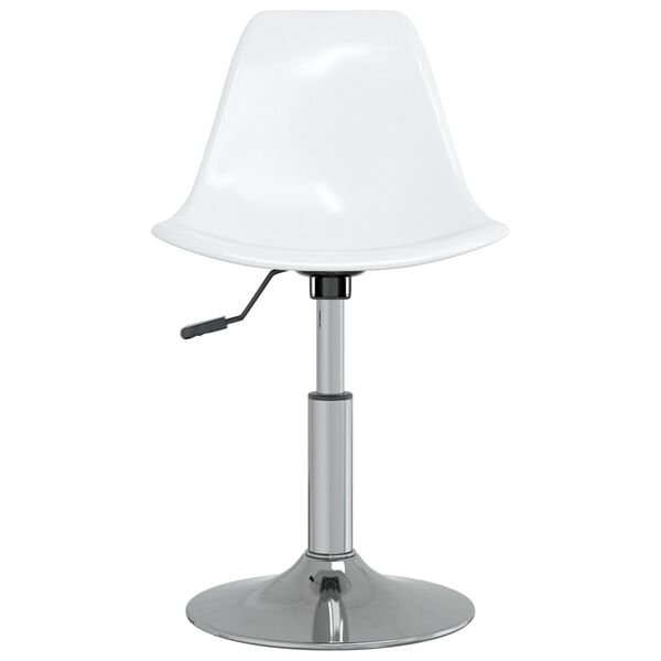 vidaXL Obrotowe krzesła stołowe, 4 szt., białe, PP