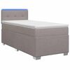 vidaXL Ł&oacute;żko Box Spring z materacem i LED Ciemnoszary 80 x 200 cm