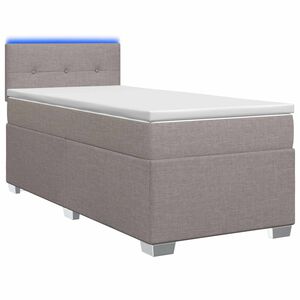 vidaXL Ł&oacute;żko Box Spring z materacem i LED Ciemnoszary 80 x 200 cm