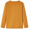 Koszulka dziecięca z długimi rękawami, ciemna ochra, 92