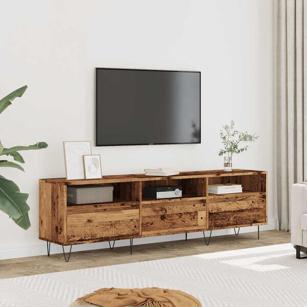 vidaXL Szafka pod TV, stare drewno, 150x30x44,5 cm