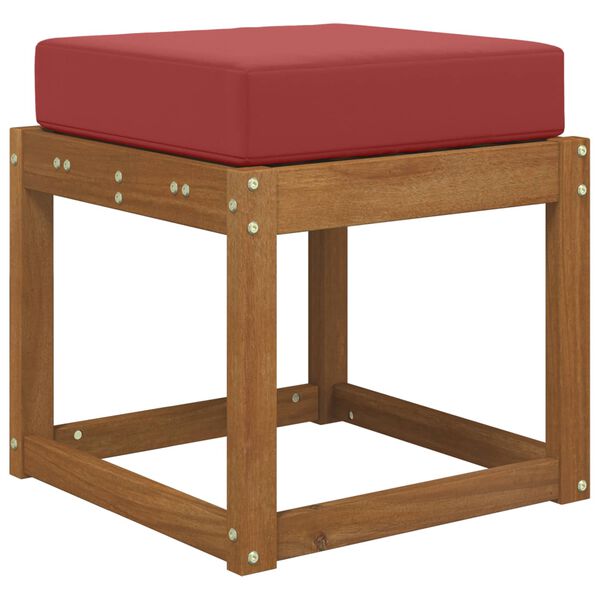 vidaXL Poduszka siedzeniowa na zewnątrz czerwone wino 40 x 40 x 8 cm