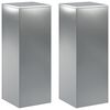 vidaXL Stojak na rośliny 2 pcs srebrny 30 x 30 x 80 cm Stal nierdzewna