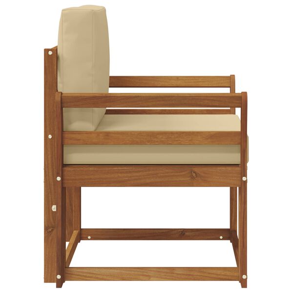 vidaXL Sofa na zewnątrz Lite drewno akacjowe i poliester Naturalny