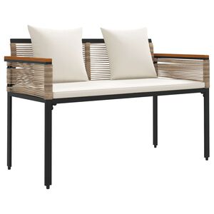 vidaXL Ławka ogrodowa 2 -Seater 117 x 54 x 74.5 cm polirattan