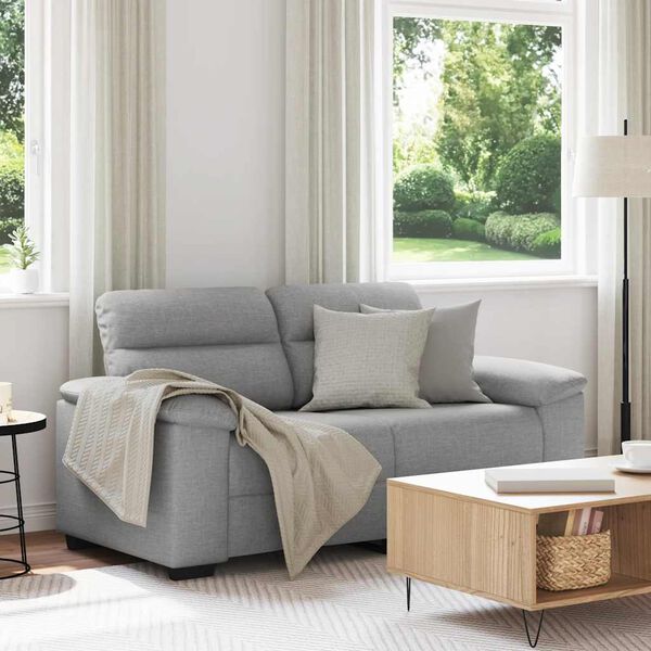 vidaXL Sofa 2-osobowa Cloud Grey 120 cm Tkanina