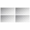 vidaXL Stopień 4 szt. 100 x 50 cm Srebrny Aluminium Prostokątny