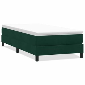 vidaXL Ł&oacute;żko typu Box Spring bez materaca Ciemnozielone 80x210 cm