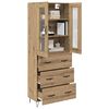 vidaXL Highboard z szufladą Dąb rzemieślniczy 69,5 x 34 x 90 cm