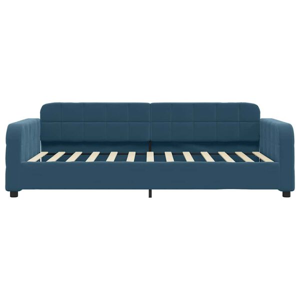 vidaXL Sofa z funkcją spania, niebieska, 90x200 cm, obita aksamitem