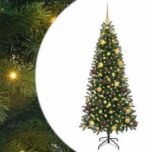 vidaXL Sztuczna choinka z 300 diodami LED Zielony 180 cm PE i PVC