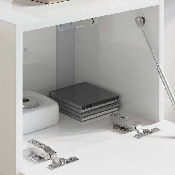 vidaXL Szafka pod telewizor Błyszcząca biel 60 x 31 x 29.5 cm