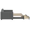 vidaXL Sofa rozsuwana z szufladami, ciemnoszara, 80x200 cm, tkanina