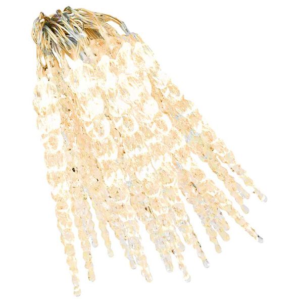 vidaXL Lampki świąteczne sople, 40 szt., ciepłe, białe światło, akryl