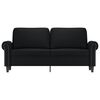 vidaXL 2-osobowa sofa, czarna, 140 cm, sztuczna sk&oacute;ra