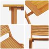 vidaXL Składany zestaw bistro 3 pcs Brązowy Lite Drewno Akacji