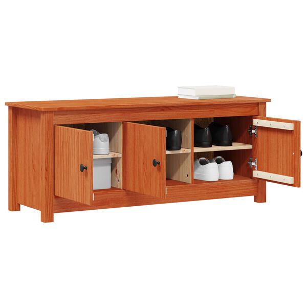 vidaXL Szafka na buty Woskowy Brąz 110 x 38 x 45,5 cm