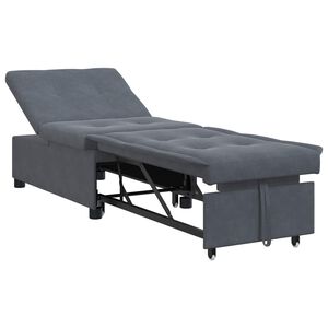 vidaXL Sofa Bed Ciemnoszary 194 x 67 x 82 cm Aksamit