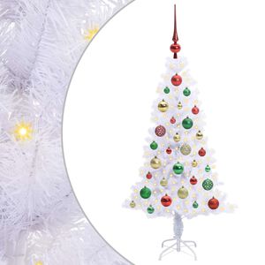 vidaXL Sztuczna choinka z 150 diodami LED Biały 120 cm PVC i Stal